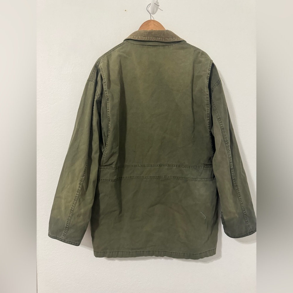 Vintage Gap Chore Field Jacket Olive Green Corduroy Cuffs Collar *NO SIZE TAG* - Picture 4 of 9